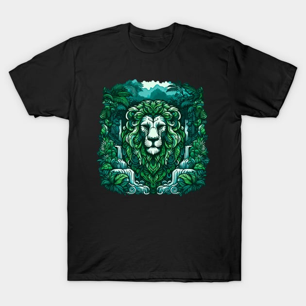 Abstract Lion in Lush Jungle T-Shirt by Lovely Animals